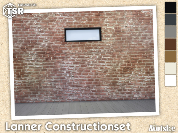 Sims 4 — Lanner Window Privat 1.5x1 by Mutske — Modern set which contains windows, doors, arches and blinds. Make sure