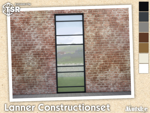 Sims 4 — Lanner Middle Window Tall 1.5x1 by Mutske — Modern set which contains windows, doors, arches and blinds. Make