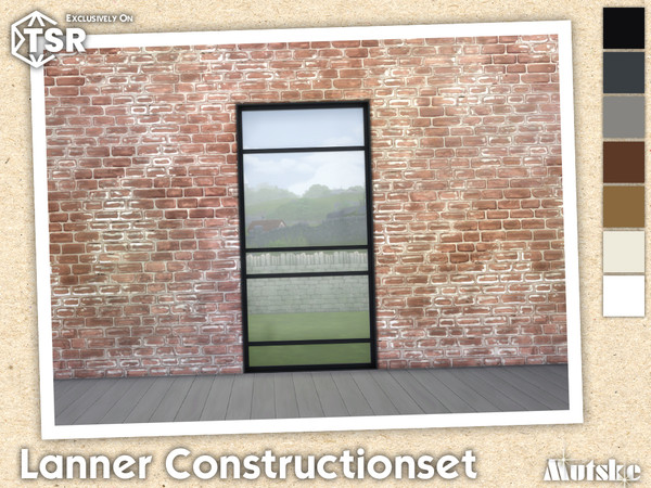 Sims 4 — Lanner Short Window Tall 1.5x1 by Mutske — Modern set which contains windows, doors, arches and blinds. Make