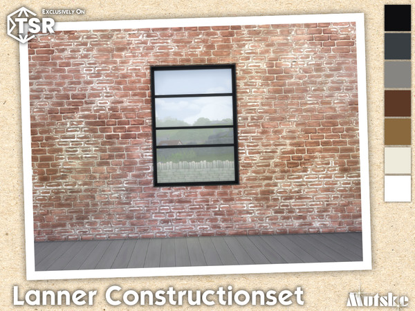 Sims 4 — Lanner Top Large Window Tall 1.5x1 by Mutske — Modern set which contains windows, doors, arches and blinds. Make