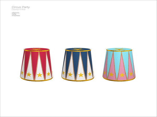 Sims 4 — Circus - dining chair by Severinka_ — A set of furniture and decor for the design of a party in a circus style.