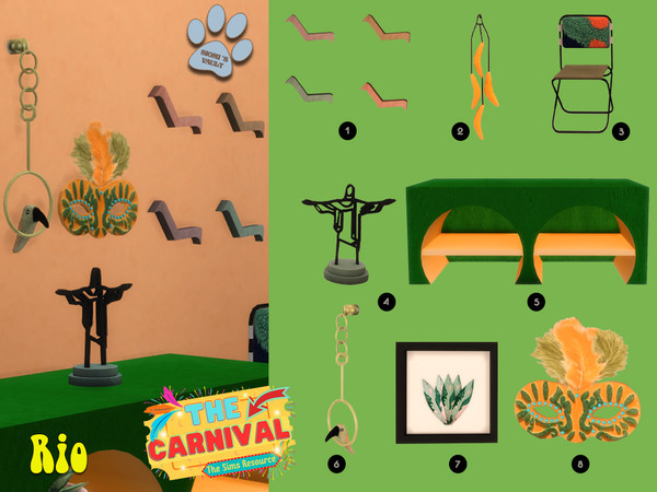 Sims 4 — Rio by siomisvault — Hello! I made this set based on Braziiiil a brother country of mine. I hope you like it.