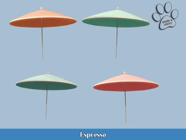 Sims 4 — Espresso - Beach Umbrella by siomisvault — I brings you a summer set haha because right now in Argentina is