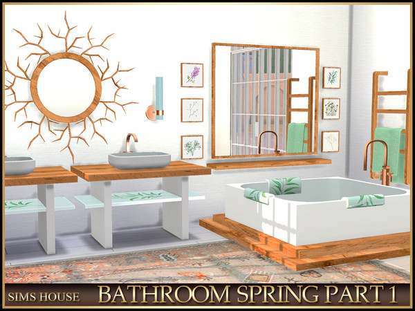 Sims 4 — BATHROOM SPRING PART 1 by Sims_House — BATHROOM SPRING PART 1