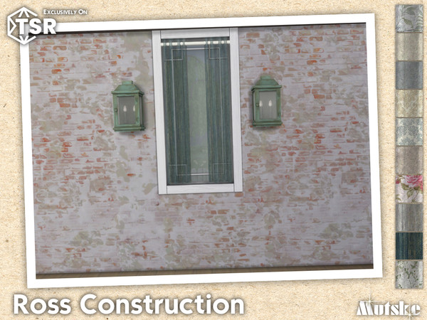 Sims 4 — Ross Curtain Counter 1x1 by Mutske — Modern set which contains windows, doors, arches and curtains. This part