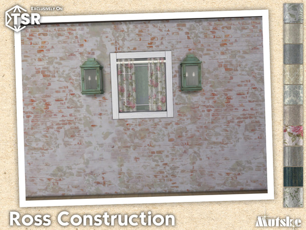 Sims 4 — Ross Curtain Privat 1x1 by Mutske — Modern set which contains windows, doors, arches and curtains. This part has