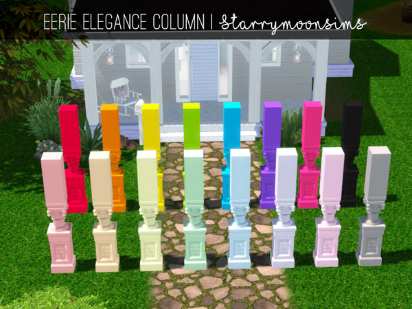 Sims 4 — Eerie Elegance Column by Starrymoonsims — A column from Life and Death, in the rainbow! If you'd like to support