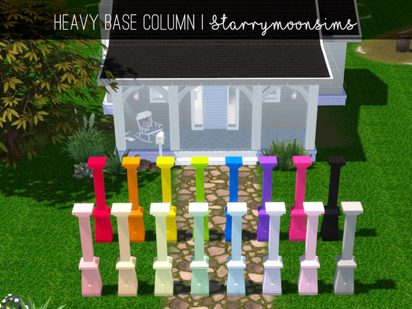Sims 4 — Heavy Base Column by Starrymoonsims — A For Rent column, in the rainbow! If you'd like to support me and see my