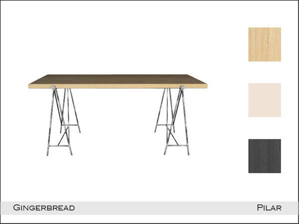 Sims 4 — Pilar Gingerbread DiningTable by Pilar — A mix of wood, metal, shapes and colors, classic and modern at the same