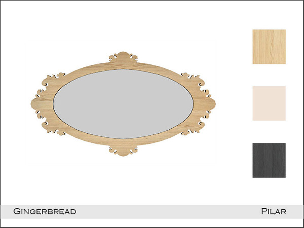 Sims 4 — Pilar Gingerbread Mirror by Pilar — A mix of wood, metal, shapes and colors, classic and modern at the same