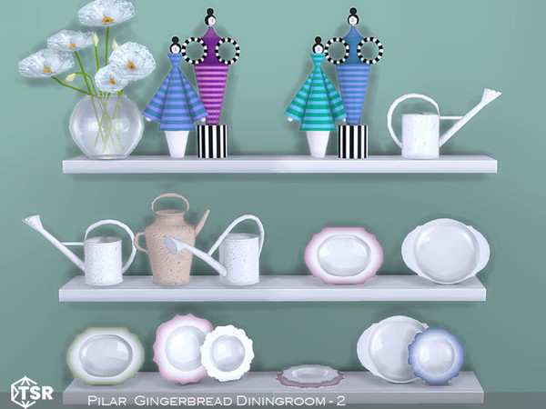 Sims 4 — Gingerbread Diningroom-2 by Pilar — The decorations of the Gingerbread Dining Room