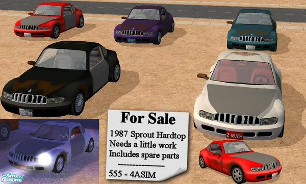 Sims 2 — Needs Work by Dr Pixel — It looks shabby - there are a few dents, the hubcaps and body panels don't all match,