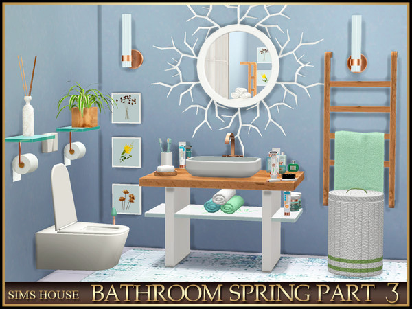 Sims 4 — BATHROOM SPRING PART 3 by Sims_House — BATHROOM SPRING PART 3