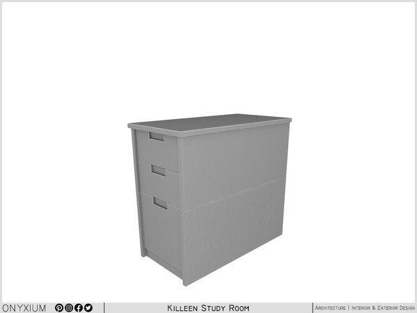 Sims 4 — Killeen Portable Drawer by Onyxium — Onyxium@TSR Design Workshop Study Room Collection - Belong To The 2025 Year