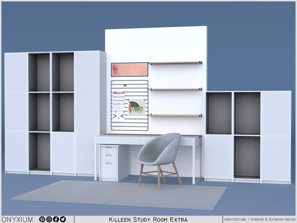 Sims 4 — Killeen Study Room Extra by Onyxium — Onyxium@TSR Design Workshop Study Room Collection - Belong To The 2025