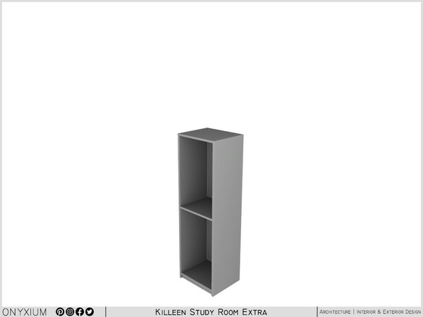 Sims 4 — Killeen Cabinet Short With Two Shelf by Onyxium — Onyxium@TSR Design Workshop Study Room Collection - Belong To