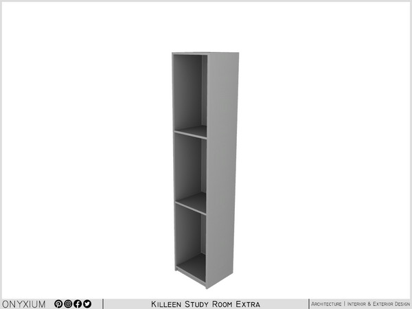 Sims 4 — Killeen Cabinet Tall With Three Shelf by Onyxium — Onyxium@TSR Design Workshop Study Room Collection - Belong To