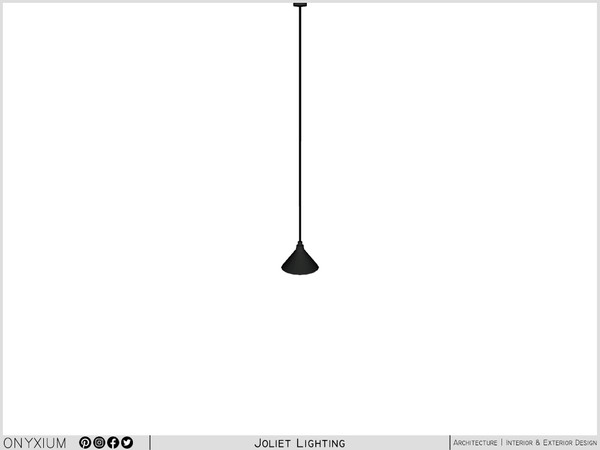 Sims 4 — Joliet Narrow Ceiling Lamp Medium by Onyxium — Onyxium@TSR Design Workshop Lighting Collection - Belong To The