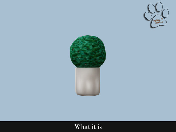 Sims 4 — What it is - Plant pot by siomisvault — This is the final part to get that eclectic hypebeast room! I hope you