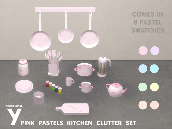 Sims 4 — YannaSims4 Pink Pastels Kitchen Clutter Set Mug by YannaSims4CC — Hi! Life got a bit crazy - I had to move to a