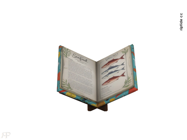 Sims 4 — Riptide CC Mediterranean Kitchen Nook Mediterranean Recipe Book by Riptidecc — Capture the charm of a rustic