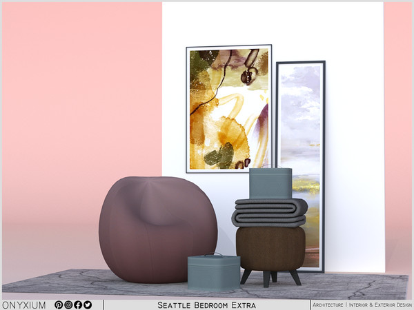 Sims 4 — Seattle Bedroom Extra by Onyxium — Onyxium@TSR Design Workshop Bedroom Collection - Belong To The 2025 Year