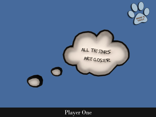 Sims 4 — Player One - Speech Bubble by siomisvault — A gamer room but also can be whatever you want and put the object