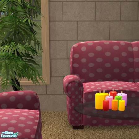 Sims 2 — Spring Candles MESH by DOT — Spring Garden Candles Anytime MESH Living Glass Part 3 Long Coffee Table and End