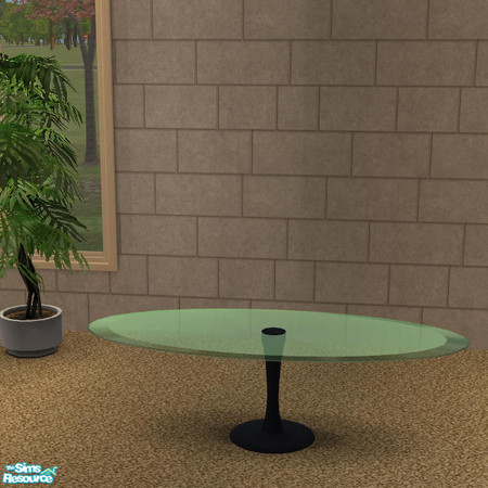 Sims 2 — Long Glass Coffee Table Green Glass - #339563 by DOT — Long Glass Coffee Table GreenGlass Living Glass Part 3