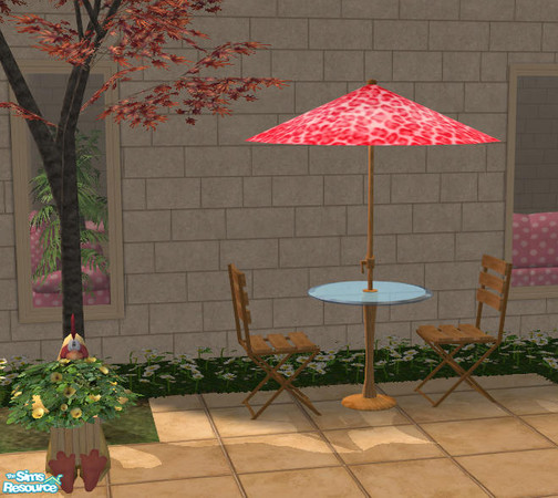 Sims 2 — GlassTop Patio Table MESH by DOT — Glass Top Patio Table MESH Patio Glass Part 2 *NIGHTLIFE REQUIRED* in-game