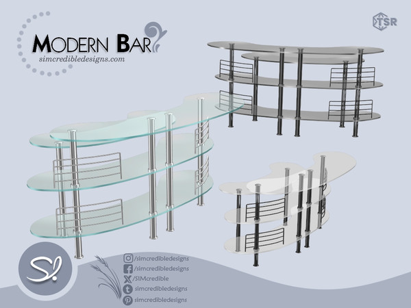 Sims 4 — Modern Bar- Bar by SIMcredible! — Fun time! We created this snazzy modern bar for sims who want sophistication