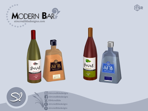 Sims 4 — Modern Bar- Drinks 1 by SIMcredible! — Fun time! We created this snazzy modern bar for sims who want