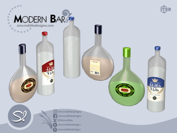 Sims 4 — Modern Bar- Drinks 2 by SIMcredible! — Fun time! We created this snazzy modern bar for sims who want