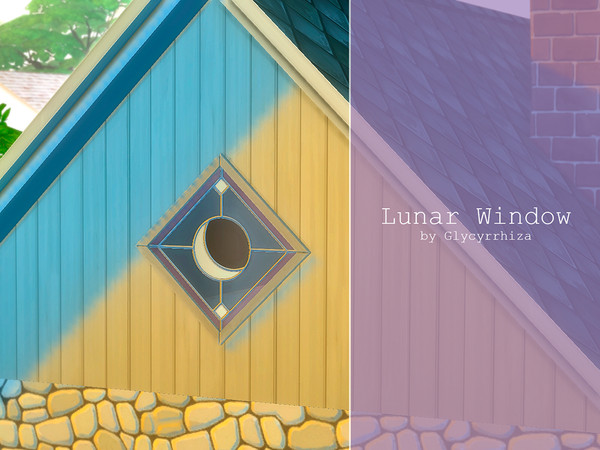 Sims 4 — Lunar Window by Glycyrrhiza — A stunning stained glass window.