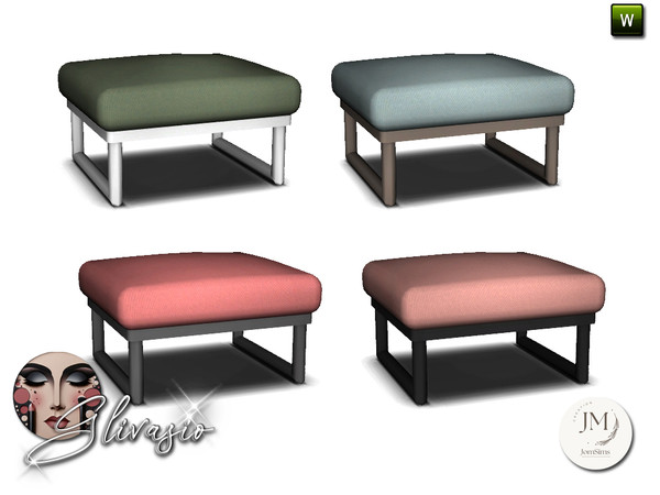 Sims 4 — Glivasio  pouf by jomsims — Transform your Sims' routine with the Glivasio set.