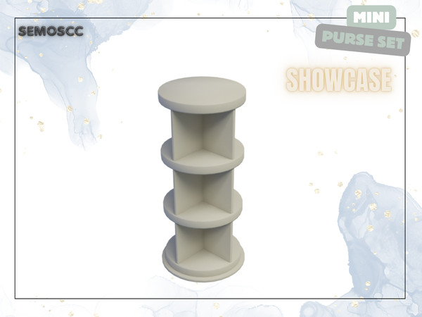 Sims 4 — [SCC] Mini Set Showcase by semoscc — 2 mini purses with color swatches and a showcase for deco :)