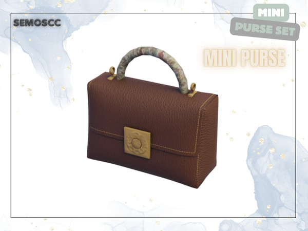 Sims 4 — [SCC] Mini Purse 1 by semoscc — 2 mini purses with color swatches and a showcase for deco :)