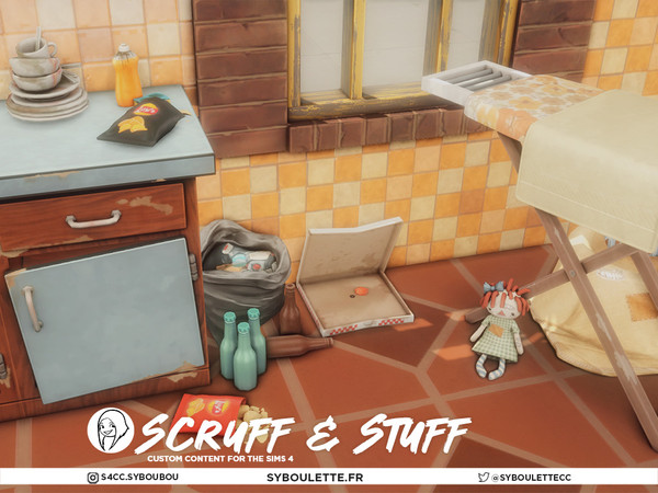 Sims 4 — Scruff and Stuff - Ironing board changing table | cheap and chipped by Syboubou — Scruff and Stuff is the