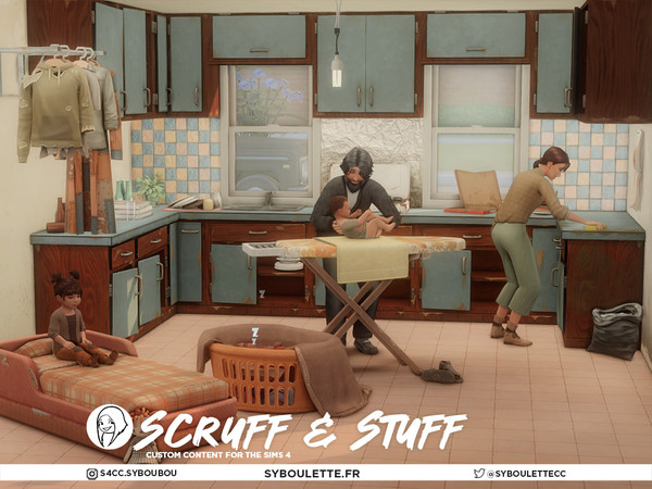 Sims 4 — Scruff and Stuff - Laundry basket Infant crib | cheap chipped by Syboubou — Scruff and Stuff is the spiritual