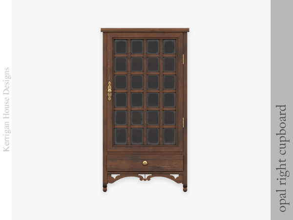 Sims 4 — Opal Small Cupboard Right by kerriganhouse — A vintage cupboard and storage set.