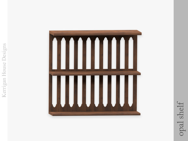 Sims 4 — Opal Shelf by kerriganhouse — A vintage cupboard and storage set.