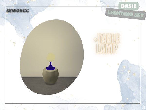Sims 4 — [SCC] Basic Table Lamp by semoscc — With an additional wall mirror :)