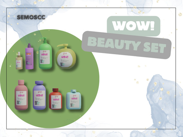 Sims 4 — Chae WoW! Collection by semoscc — Skincare, body care, hair care...(: