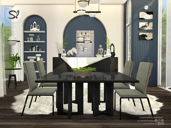 Sims 4 — Walinsky by SIMcredible! — Call your sim friends for dinner and show off this elegant fashion new dining room :D