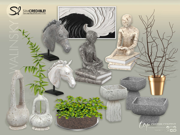Sims 4 — Walinsky Decor by SIMcredible! — Call your sim friends for dinner and show off this elegant fashion new dining