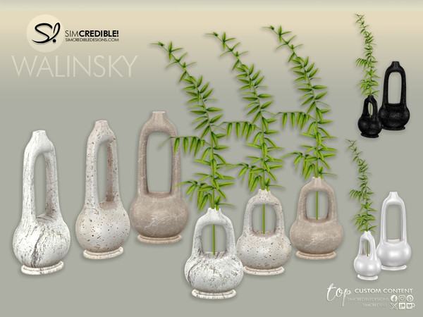 Sims 4 — Walinsky Vase Plant by SIMcredible! — Call your sim friends for dinner and show off this elegant fashion new