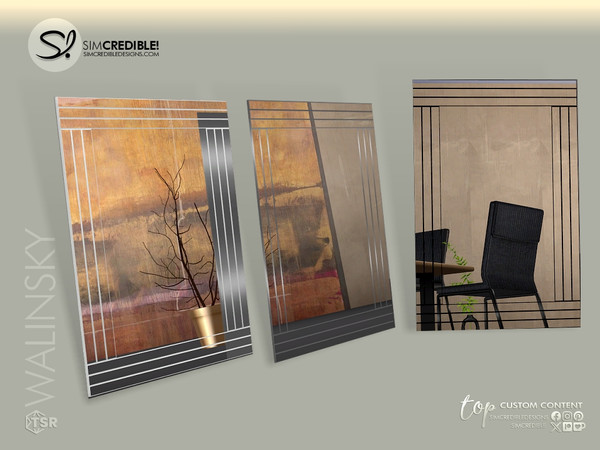 Sims 4 — Walinsky Mirror by SIMcredible! — Call your sim friends for dinner and show off this elegant fashion new dining