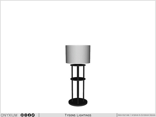 Sims 4 — Elmira Table Lamp by Onyxium — Onyxium@TSR Design Workshop Lighting Collection - Belong To The 2025 Year