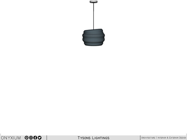 Sims 4 — Elmira Wavy Shaped Ceiling Lamp Short by Onyxium — Onyxium@TSR Design Workshop Lighting Collection - Belong To