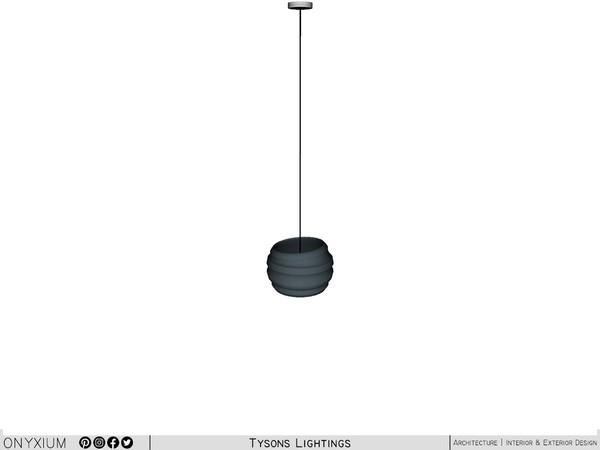 Sims 4 — Elmira Wavy Shaped Ceiling Lamp Medium by Onyxium — Onyxium@TSR Design Workshop Lighting Collection - Belong To